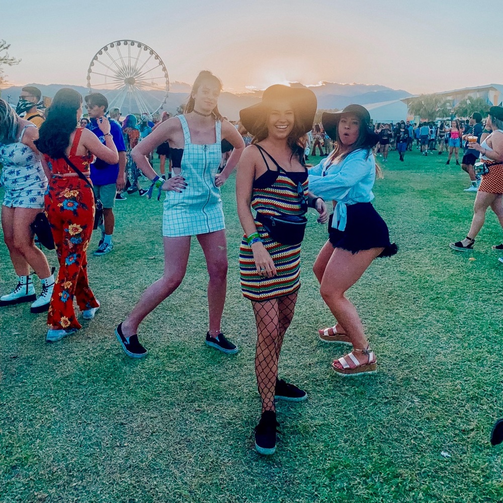 Colorful crotchet dress